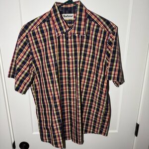 Barbour Plaid Short sleeve Button Down Shirt. Lightweight, breathable.